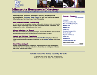 minnesotahorsemensdirectory.com screenshot