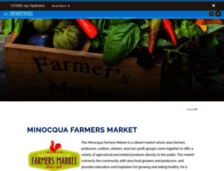 minocquafarmersmarket.com screenshot