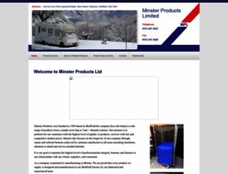 minsterproducts.co.uk screenshot