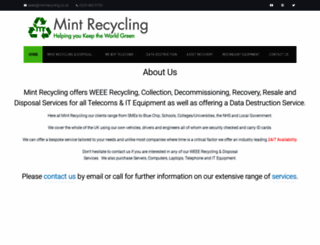 mintrecycling.co.uk screenshot