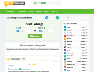 minute-exchange.com screenshot
