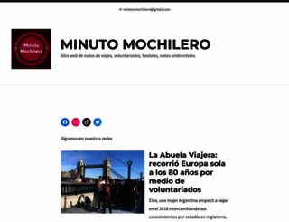 minutomochilero.org screenshot