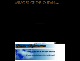 miraclesofthequran.com screenshot