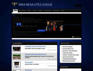 miramesalittleleague.org screenshot