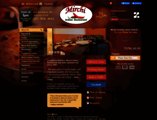 mirchiindianrestaurant.com.au screenshot