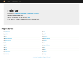 mirror.unpad.ac.id screenshot