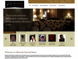 misencikfuneralhome.com screenshot