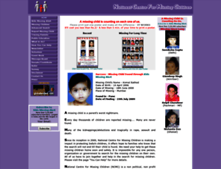 missingindiankids.com screenshot