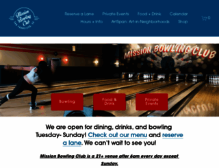 missionbowlingclub.com screenshot