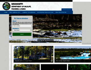 mississippistateparks.reserveamerica.com screenshot