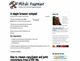 mitchfournier.com screenshot