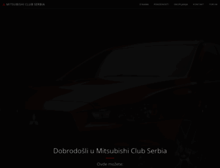 mitsubishiclubserbia.com screenshot