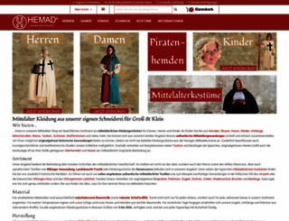mittelalterliche-kleidung.com screenshot