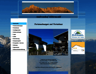 mittenwald-andreashof.de screenshot