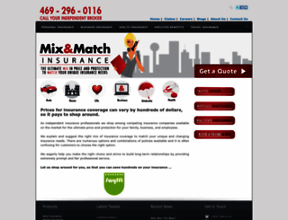 mixmatchinsurance.com screenshot