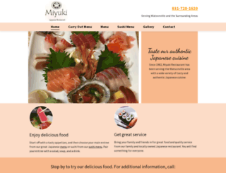 miyukirestaurant.com screenshot
