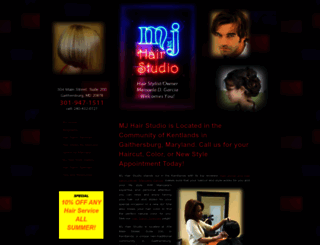 mjhairsalonstudio.com screenshot