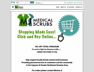 mjmedicalscrubs.com screenshot