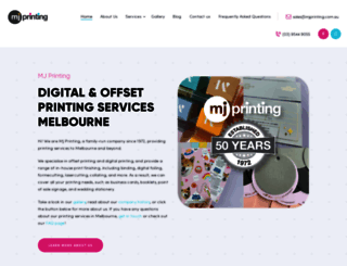 mjprinting.com.au screenshot