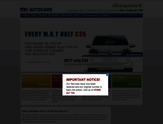 mkautocare.co.uk screenshot