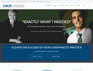 mkchiropracticrecruiting.com screenshot
