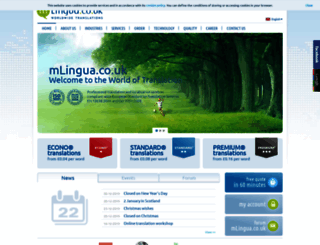 mlingua.co.uk screenshot