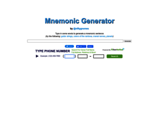 mnemonicgenerator.com screenshot