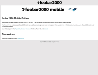 mobile.foobar2000.com screenshot