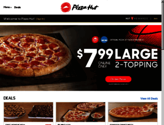 mobile.pizzahut.com screenshot