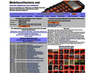 mobilecollectors.net screenshot