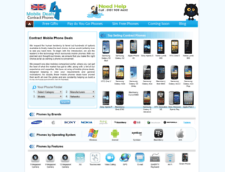 mobiledeals4contractphones.co.uk screenshot
