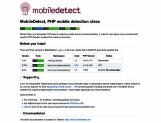 mobiledetect.net screenshot
