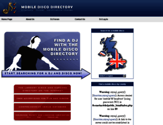 mobilediscodirectory.co.uk screenshot