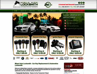 mobilemiamilocksmith.com screenshot