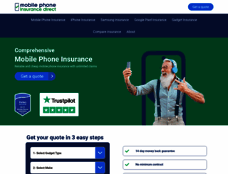 mobilephoneinsurancedirect.com screenshot