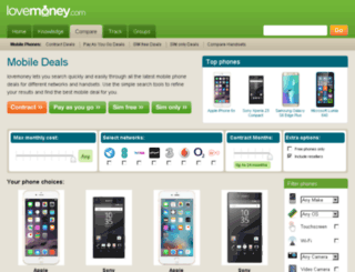 mobilephones.lovemoney.com screenshot