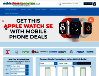 mobilephonescomparison.co.uk screenshot