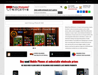 mobilephonewholesalers.co.uk screenshot