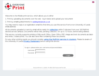 mobileprint.leeds.ac.uk screenshot