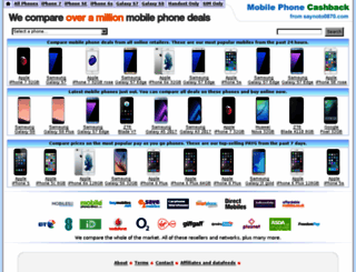 mobiles.saynoto0870.com screenshot