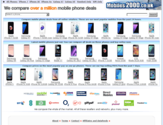 mobiles2000.co.uk screenshot