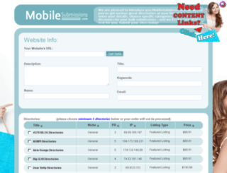 mobilesubmissions.com screenshot