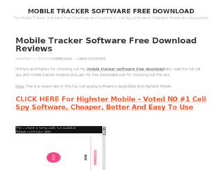 mobiletrackersoftwarefreedownload.org screenshot