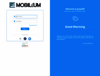 mobileum.greythr.com screenshot