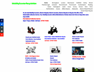 mobilityscooterrecycleman.co.uk screenshot