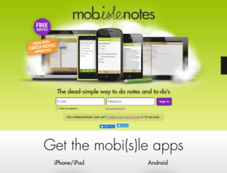 mobislenotes.com screenshot