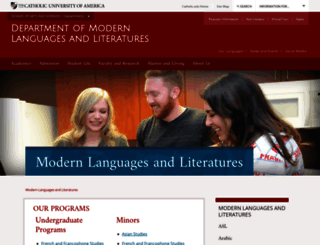 modernlanguages.cua.edu screenshot