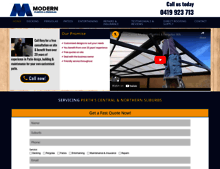 modernplasticsandpergolas.com.au screenshot