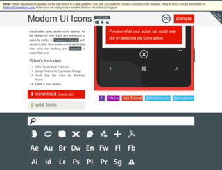 modernuiicons.com screenshot