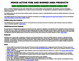 modis-fire.umd.edu screenshot
